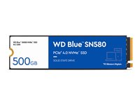 WD Blue SN580 - SSD - 500 Go - interne - M.2 2280 - PCIe 4.0 x4 (NVMe) WDS500G3B0E