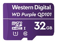 WD Purple SC QD101 WDD032G1P0C - Carte mémoire flash - 32 Go - UHS-I U1 / Class10 - micro SDHC - violet WDD032G1P0C